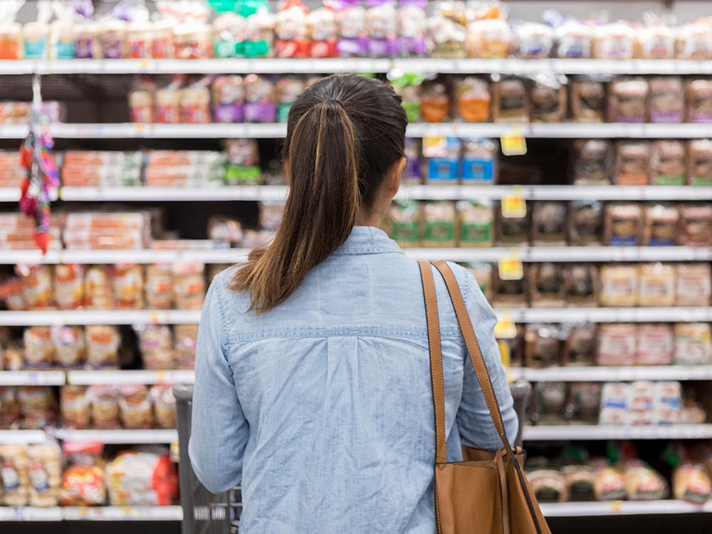 Woman grocery shopping