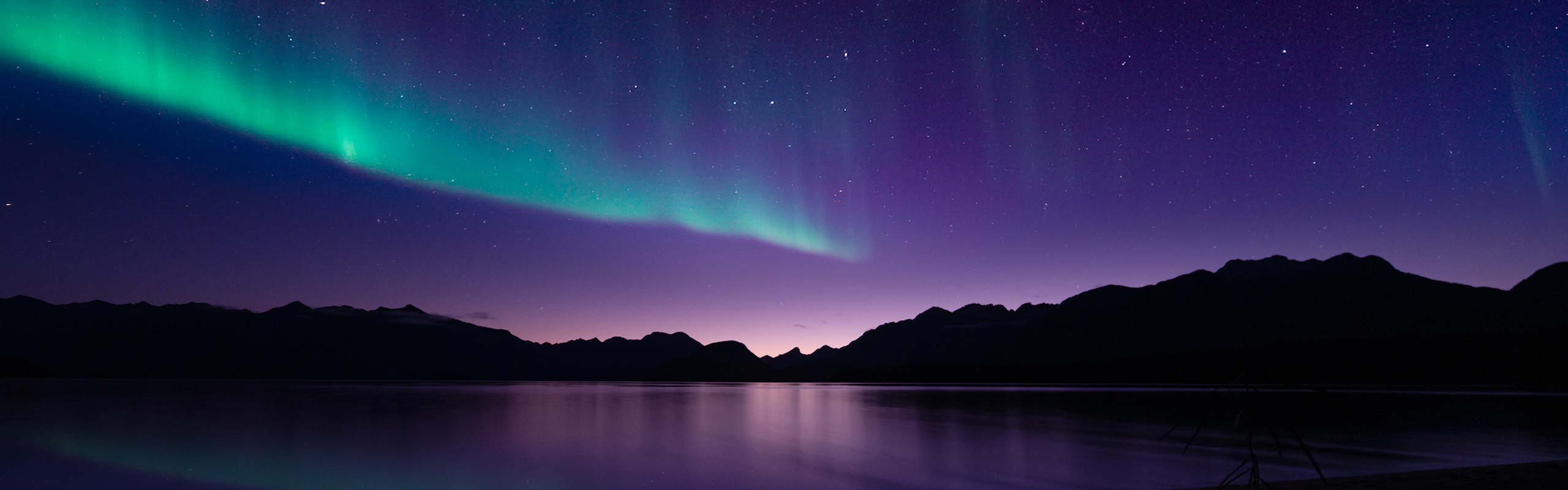 Southern Lights over Lake Te Anau